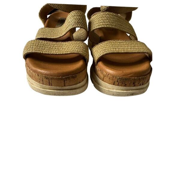 Steve Madden Bandi Platform Wedge Comfort Sandal Women's Size 8 Tan 23431 - Picture 3 of 7